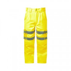 Yellow Hi Vis Cargo Work Trousers