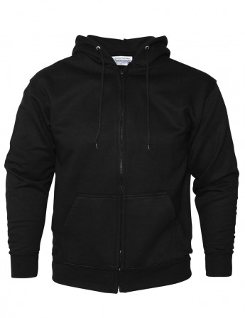 Zip Through Hoody Sweatshirt W/ Double Lined Extra Deep Hood