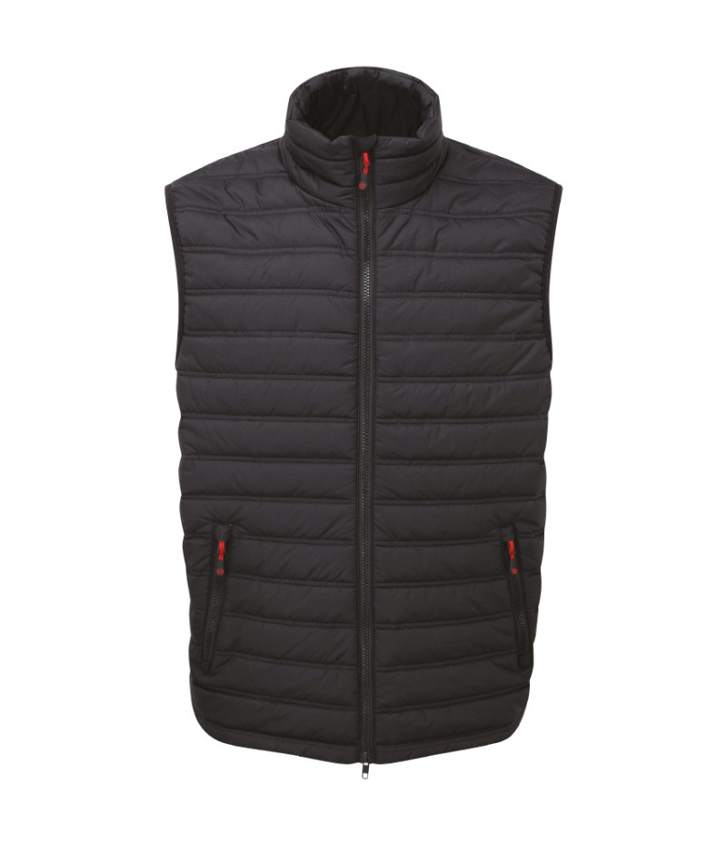 Elite Ribbed Bodywarmer Black w/ Thermofort insulation | Bodyguard Workwear