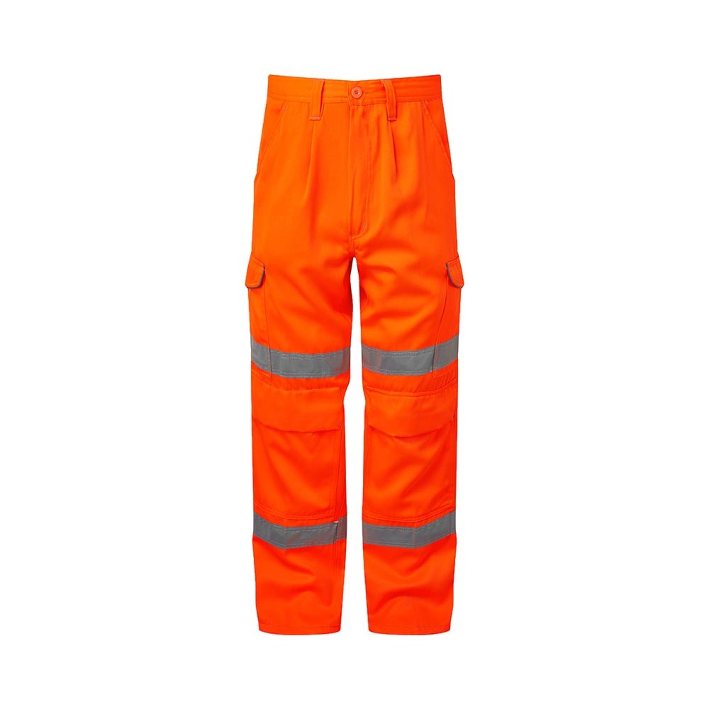 Kneepad Pocket Lightweight Rail HV Trousers Orange | Bodyguard Workwear